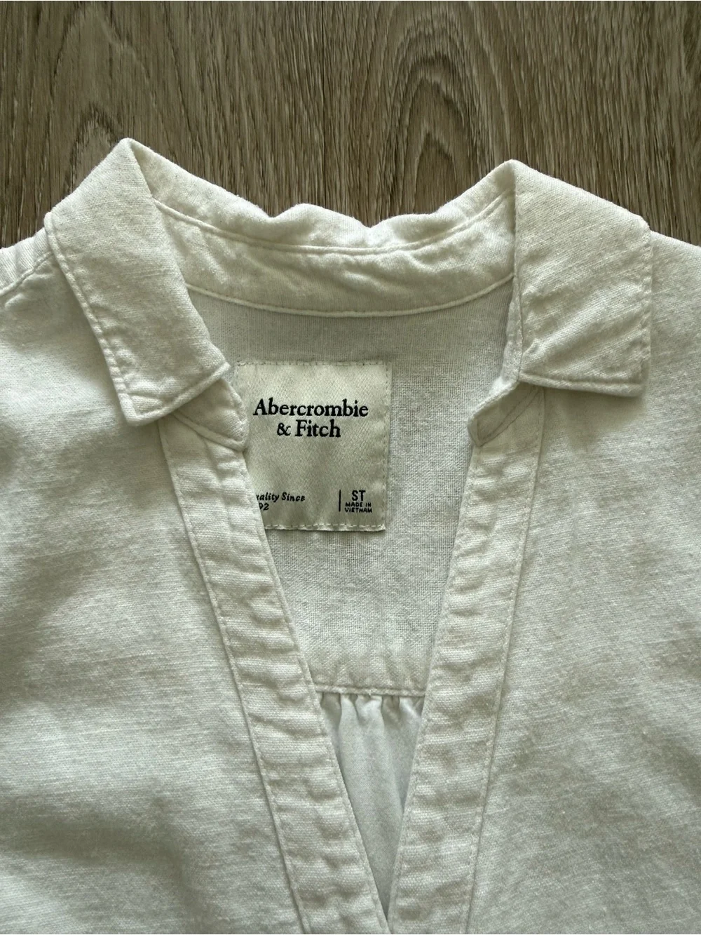 Abercrombie & Fitch Linen Blend Button Down Mini Dress